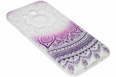 ADEL Siliconen Back Cover Hoesje voor Samsung Galaxy J5 (2015) - Mandala Dromenvanger Witroze