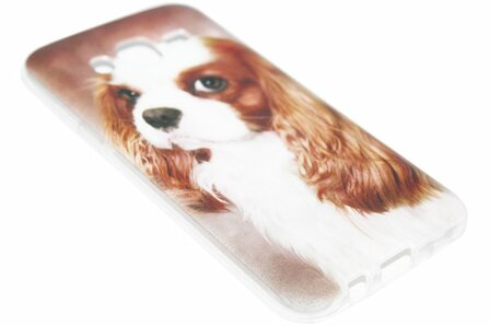 ADEL Siliconen Back Cover Hoesje voor Samsung Galaxy J7 (2015) - Cavalier King Charles Spaniel Hond