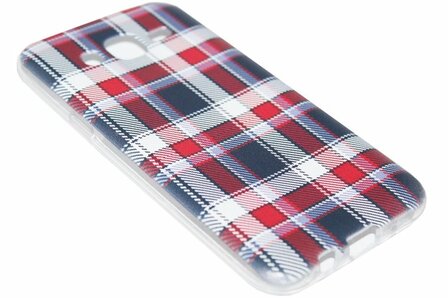 ADEL Siliconen Back Cover Hoesje voor Samsung Galaxy J7 (2015) - Traditioneel Stoffen Design