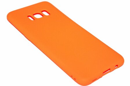 ADEL Siliconen Softcase Back Cover Hoesje voor Samsung Galaxy S8 Plus - Oranje