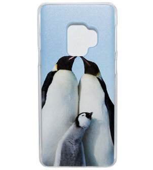 ADEL Kunststof Back Cover Hardcase Hoesje voor Samsung Galaxy S9 - Pinguin