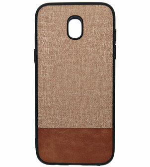 ADEL Siliconen Back Cover Softcase Hoesje voor Samsung Galaxy J7 (2017) - Stoffen Design