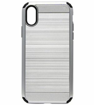 ADEL Aluminium Back Cover Hoesje voor iPhone XS/X - Zilver