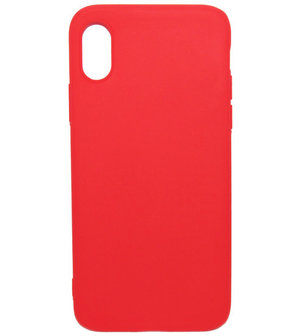 ADEL Siliconen Back Cover Hoesje voor iPhone XR - Rood