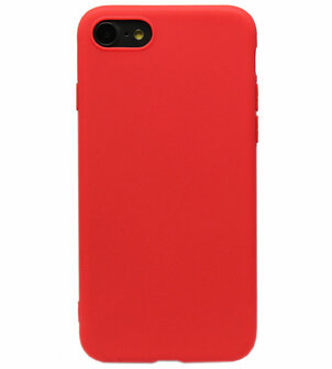 ADEL Siliconen Back Cover Hoesje voor iPhone SE (2022/ 2020)/ 8/ 7 - Rood