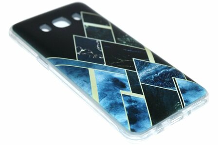 fotografie Reserve oppakken Geometrisch vormen hoesje zwart siliconen Samsung Galaxy J5 (2016) -  Origineletelefoonhoesjes.nl