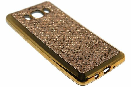 Bling bling hoesje goud Samsung Galaxy J7 (2016)