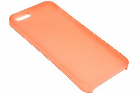Oranje kunststof hoesje iPhone 5/ 5S/ SE