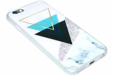Geometrisch vormen hoesje wit iPhone 6 / 6S