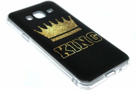 King siliconen hoesje Samsung Galaxy J3 (2015) / J3 (2016)