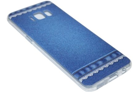 Spijkerbroek siliconen hoesje Samsung Galaxy S8 Plus