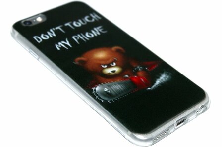 Don&#039;t touch my phone beren hoesje iPhone 6 / 6S
