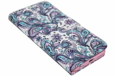 Sierlijk bloemen kunstleer hoesje iPhone 6 / 6S