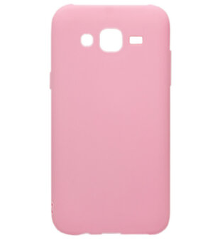 ADEL Siliconen Back Cover Softcase Hoesje voor Samsung Galaxy J5 (2015) - Roze