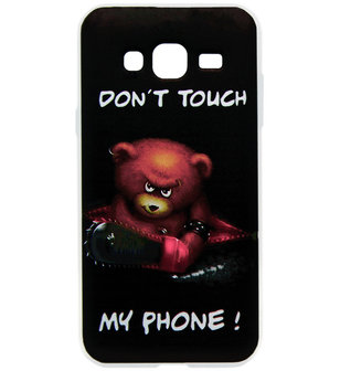 ADEL Siliconen Back Cover Softcase Hoesje voor Samsung Galaxy J7 (2015) - Don&#039;t Touch My Phone Beer