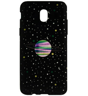 ADEL Siliconen Back Cover Softcase Hoesje voor Samsung Galaxy J7 (2017) - Heelal Universum