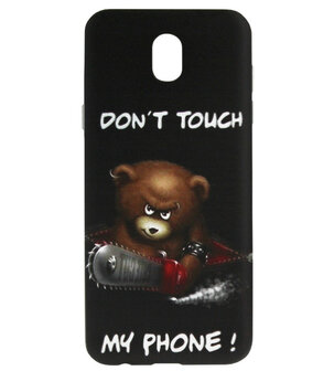 ADEL Siliconen Back Cover Softcase Hoesje voor Samsung Galaxy J7 (2017) - Don&#039;t Touch My Phone Beren
