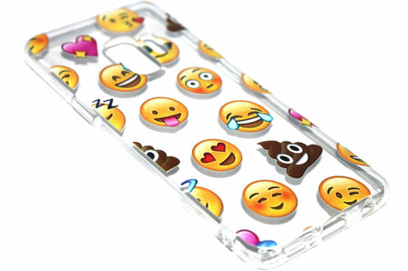 Emoticons smileys hoesje siliconen Samsung Galaxy S9