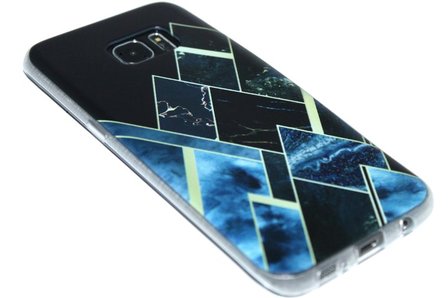 Geometrisch vormen hoesje zwart Samsung Galaxy S7 Edge