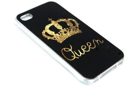 Queen siliconen iPhone / 4S - Origineletelefoonhoesjes.nl