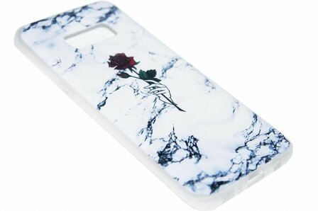 Rozen hoesje silconen wit Samsung Galaxy S8