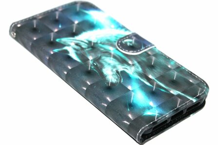 Wolf hoesje kunstleer iPhone XS Max