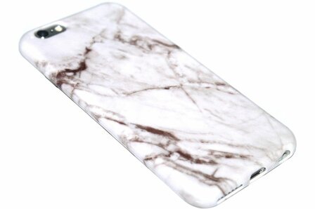 Marmer hoesje siliconen wit iPhone 6 / 6S