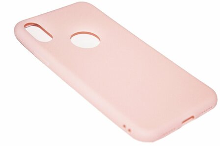 Siliconen hoesje roze iPhone XR