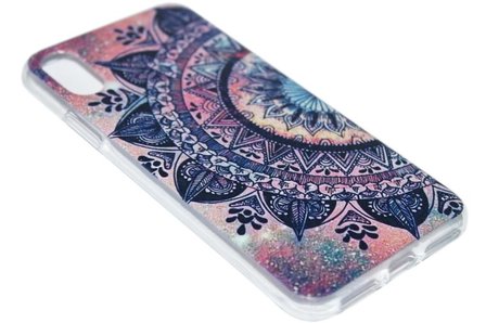 Mandala bloemen hoesje siliconen iPhone XS Max