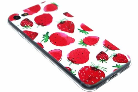 Aardbeien hoesje siliconen iPhone 8 Plus/ 7 Plus