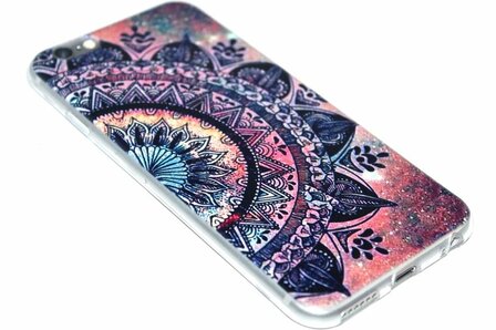 Mandala bloemen hoesje siliconen iPhone 6 / 6S