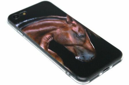 klein opslaan De slaapkamer schoonmaken Bruin paarden siliconen hoesje iPhone 8 Plus/ 7 Plus -  Origineletelefoonhoesjes.nl