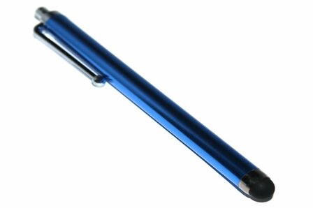 Touchscreen-pen blauw universeel met metalen clip