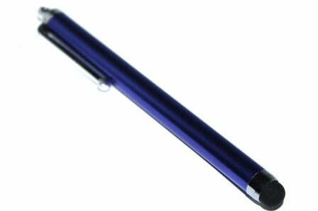 Touchscreen-pen donkerblauw universeel met metalen clip