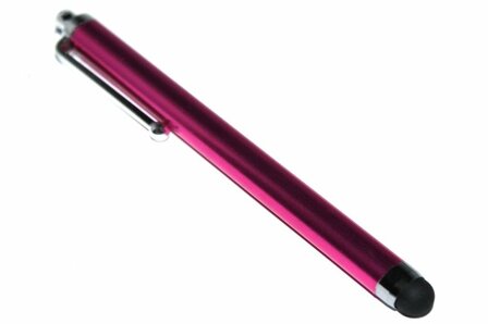 Touchscreen-pen paars universeel met metalen clip