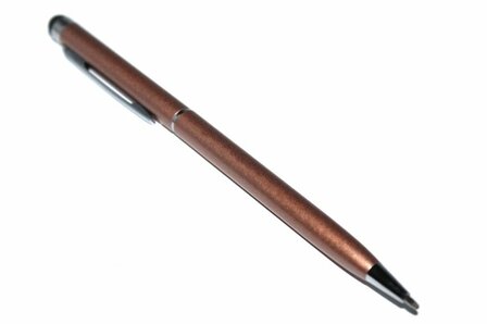 2 in 1 touchscreen- en schrijfpen universeel bruin