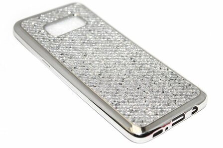 Bling bling hoesje zilver Samsung Galaxy S8 Plus