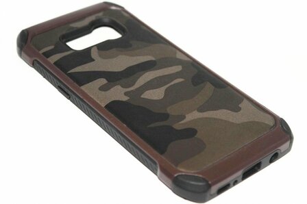 Camouflage hoesje bruin Samsung Galaxy S8 Plus