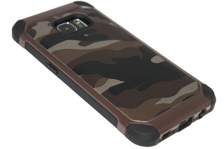 Camouflage hoesje bruin Samsung Galaxy S7 Edge