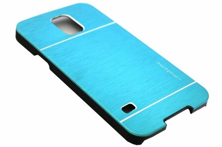 Aluminium hoesje lichtblauw Samsung Galaxy S5 (Plus) / Neo