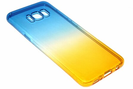 Siliconen hoesje blauw/geel Samsung Galaxy S8 Plus