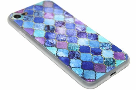 Scrub hoesje blauw iPhone SE (2022/ 2020)/ 8/ 7