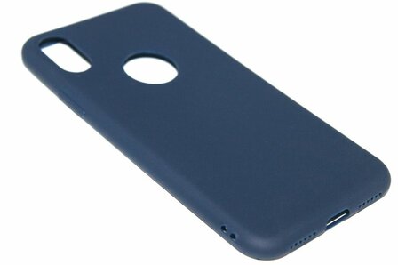 Siliconen hoesje donkerblauw iPhone XS / X
