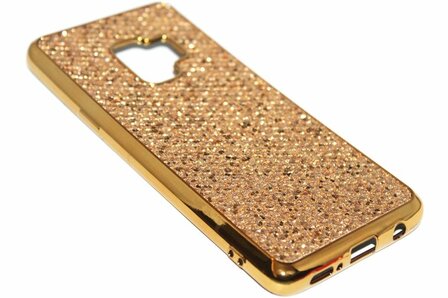 Bling bling hoesje goud Samsung Galaxy S9 Plus