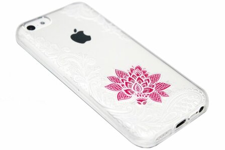 koppeling hurken Aanleg Mandala bloemen hoesje iPhone 5C - Origineletelefoonhoesjes.nl