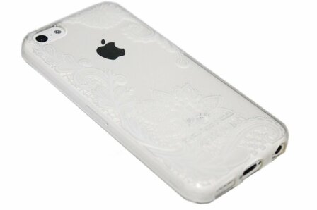Mandala bloemen hoesje wit iPhone 5C