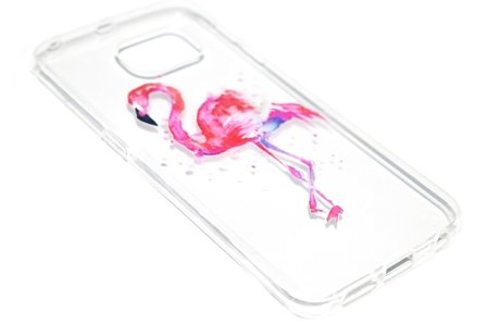 Flamingo hoesje siliconen Samsung Galaxy S6 Edge