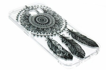 Mandala dromenvanger hoesje zwart Samsung Galaxy S6