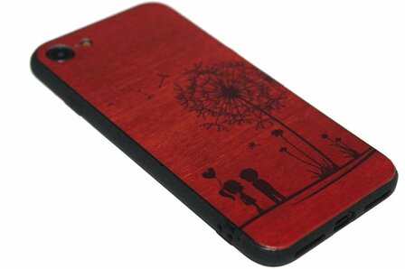 Paardenbloem liefdes hoesje siliconen iPhone 8 Plus / 7 Plus