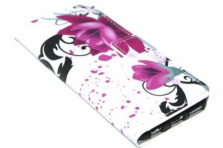 Bloemen hoesje kunstleer iPhone 6 / 6S